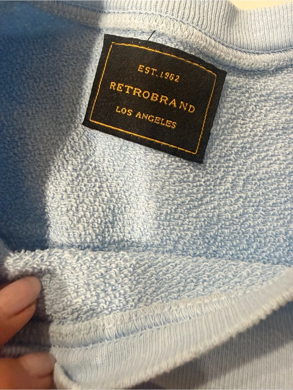 Retrofete Light Blue Malibu Cali Surf Club Graphic Sweatshirt